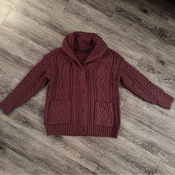 Skull Cashmere Chunky Knit Oversized Cardigan - Picture 1 of 7